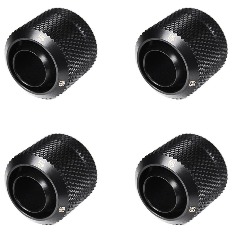 Barrow G1/4" to 3/8" ID, 1/2" OD Compression Fitting for Soft Tubing, Black, 4-Pack - Image 1